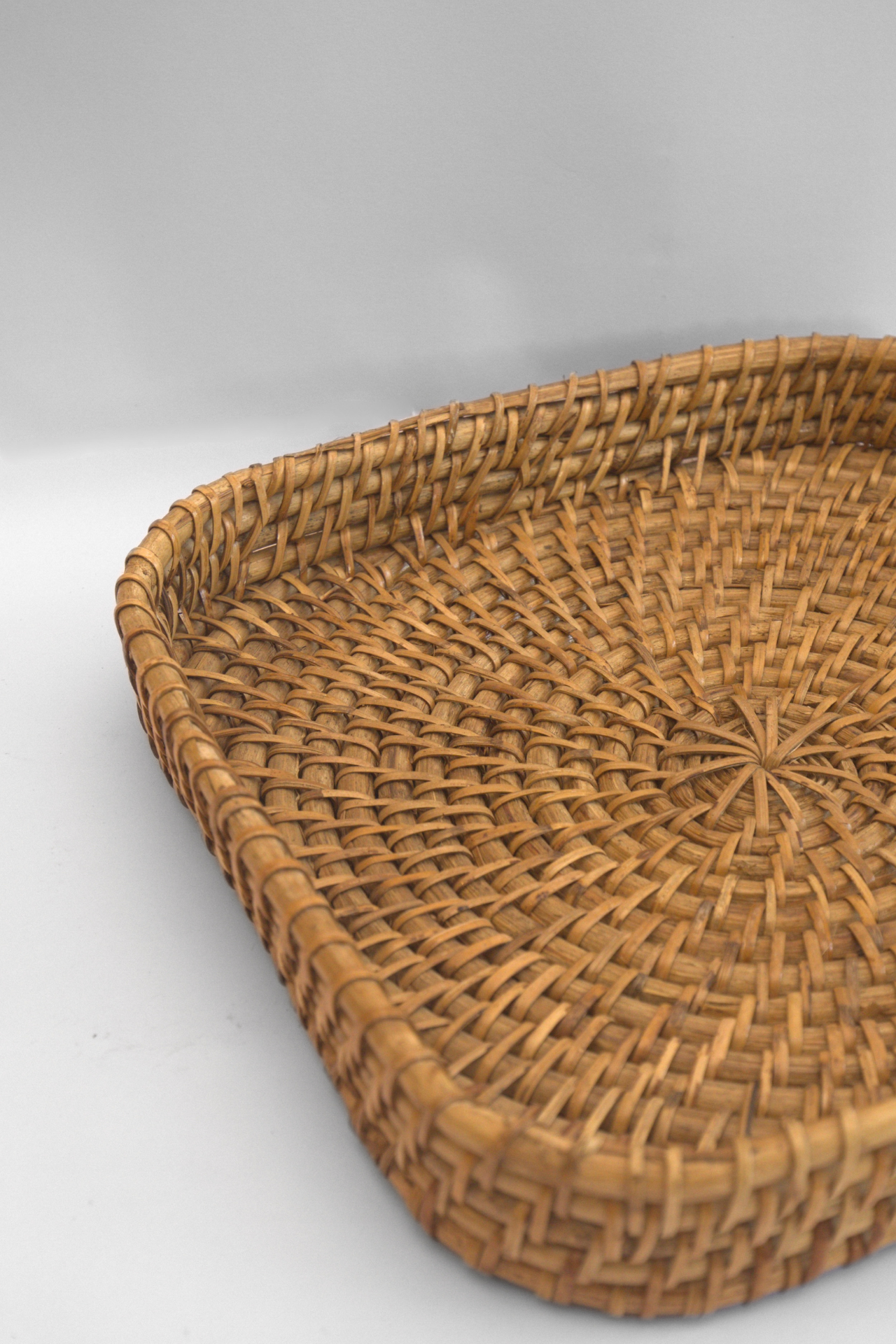 Square Cane Woven Tray