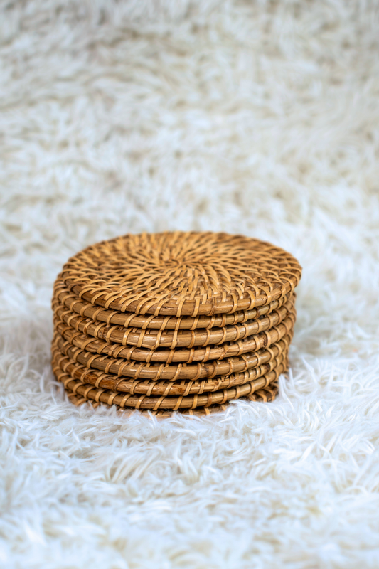 Cane Coaster Set (Set of 6)