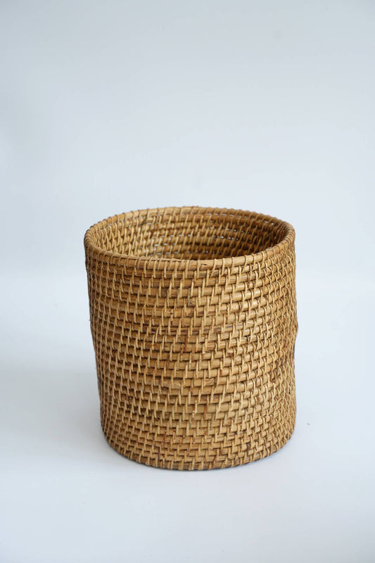 Handwoven Rattan Planter Set