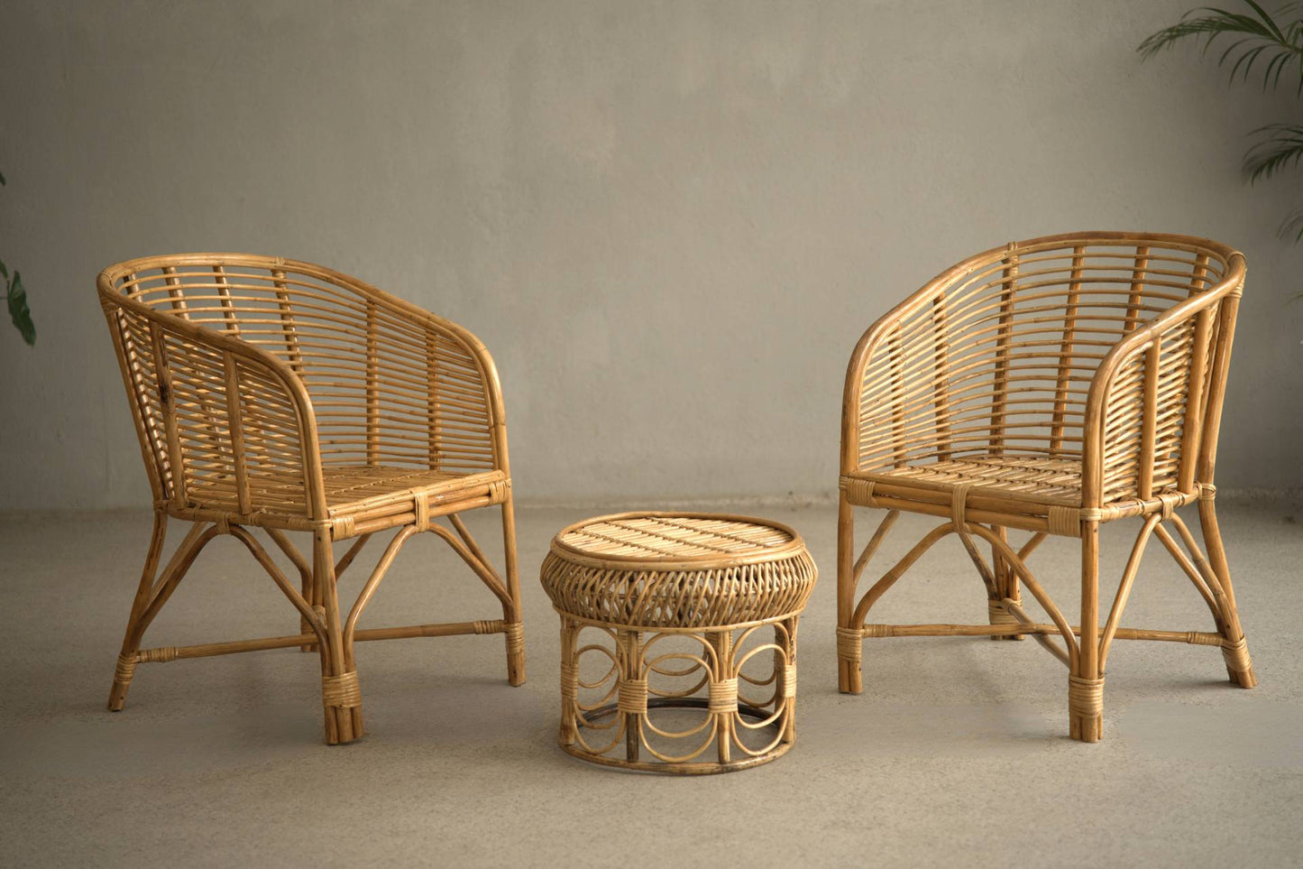 Handwoven Rattan Balcony Set