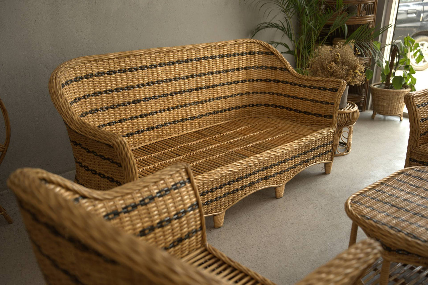 Tropical Rattan Sofa Set