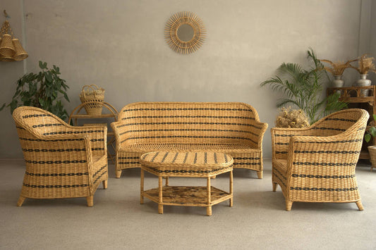 Tropical Rattan Sofa Set