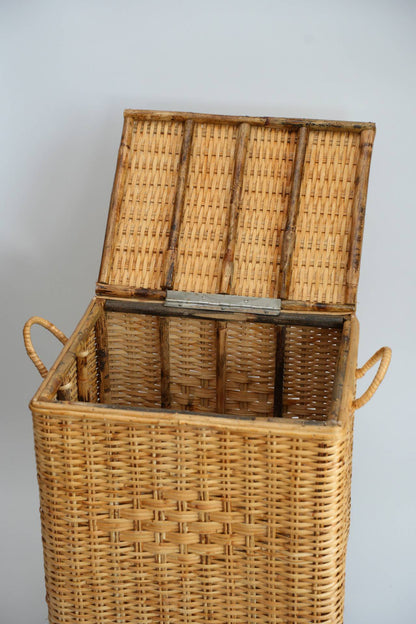 Handwoven Rattan Laundry Basket With Lid