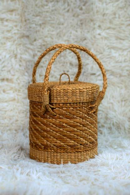 Kauna Storage Basket with Lid and Dual Handles