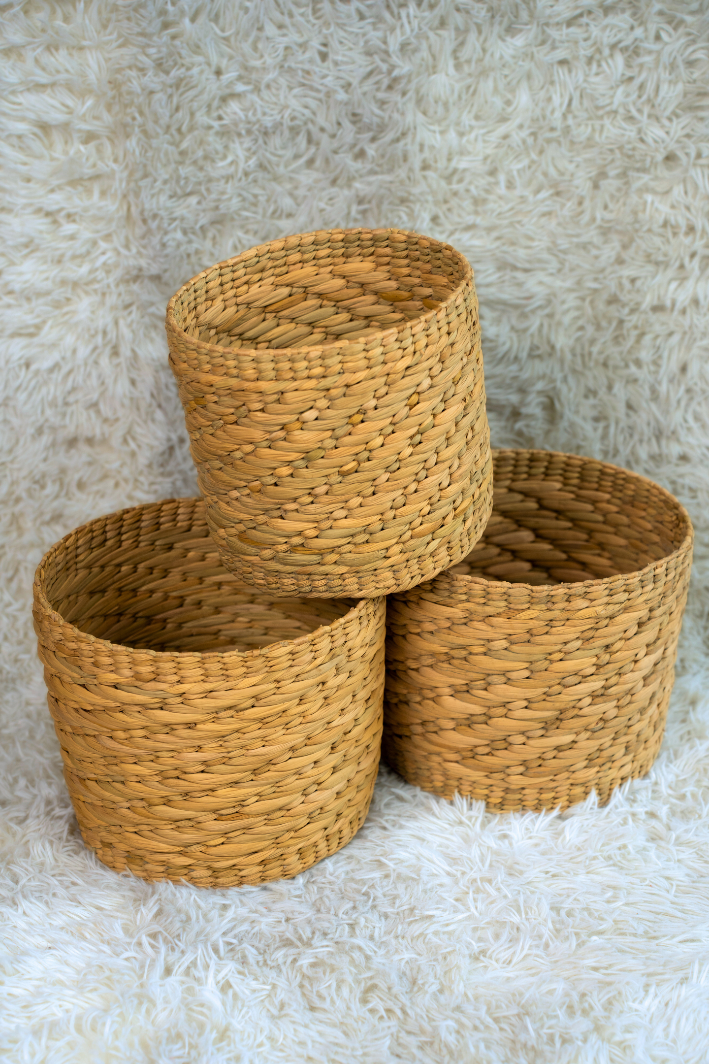 Round Kauna Storage Baskets with Lid