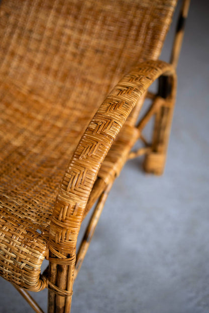 Handwoven Cane Resting Chair