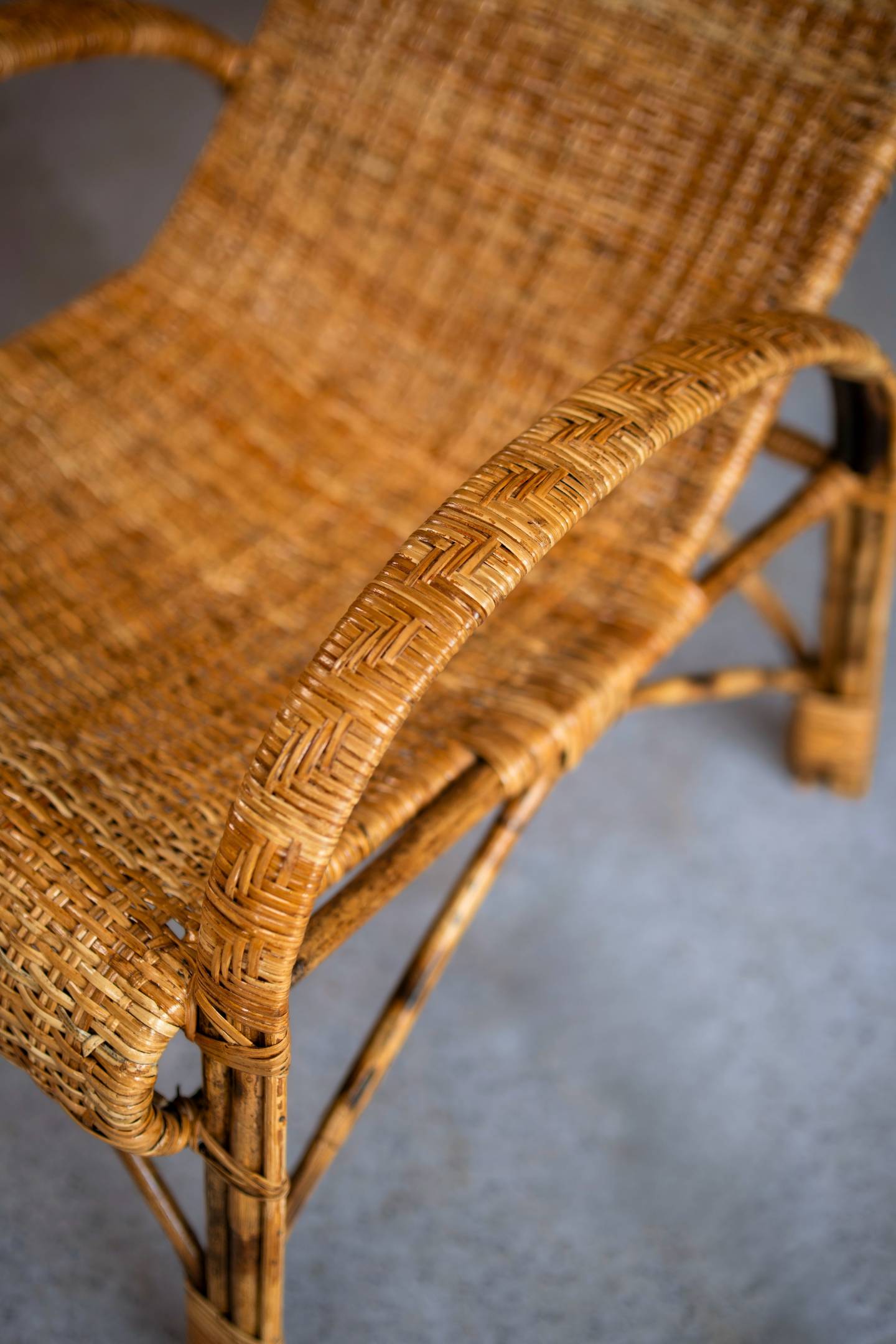 Handwoven Cane Resting Chair
