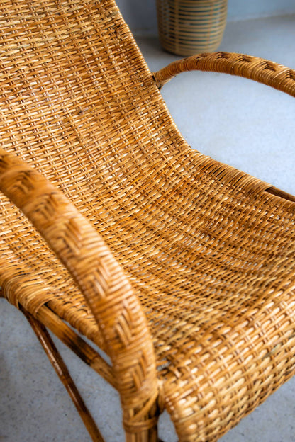 Handwoven Cane Resting Chair