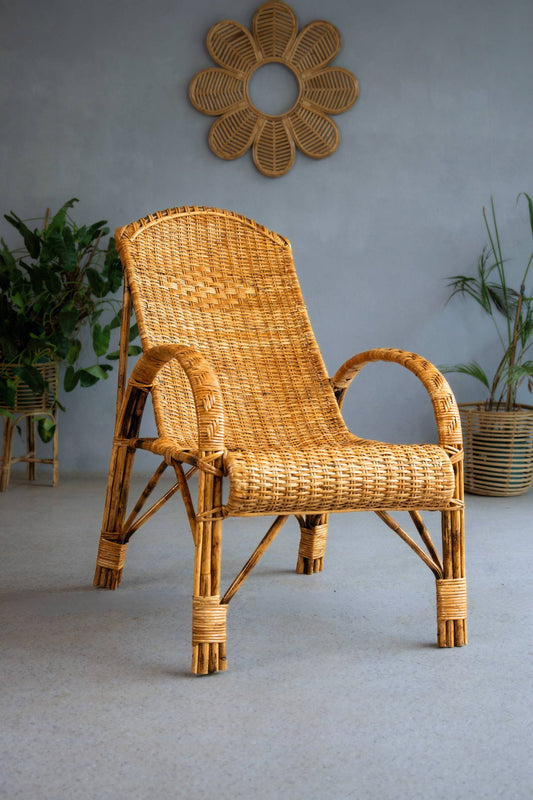 Handwoven Cane Resting Chair
