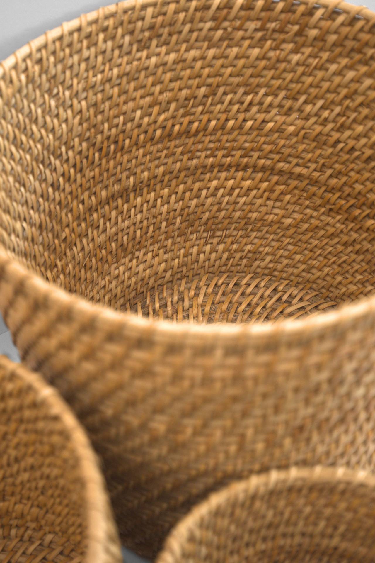 Handwoven Rattan Planter Set