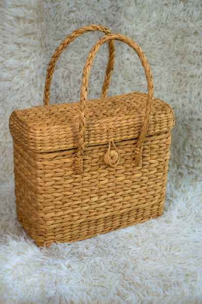 Handwoven Kauna Grass Picnic Basket Bag