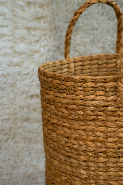 Large Utility Kauna Basket with Double Braided Handles