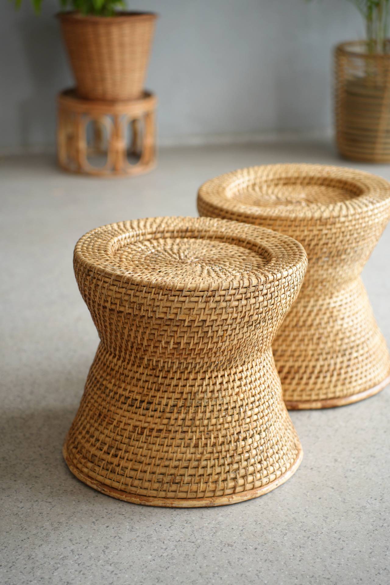 White Cane Mora | White Cocoon Rattan Lounge Set