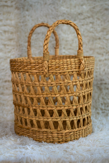 Round Kauna Basket with Handle