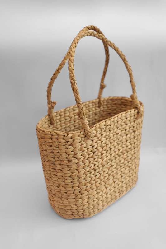 Kauna Oval Tote Basket with Tall Handles
