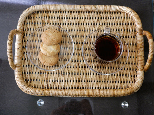 Handwoven Rattan Serving Tray