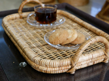 Handwoven Rattan Serving Tray